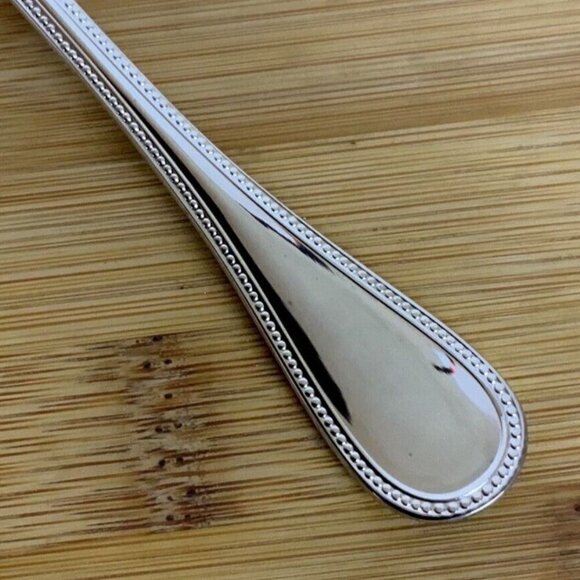 Christofle France Perles ONE Teaspoon Silverplate Flatware NEW Discontinued - Picture 3 of 7